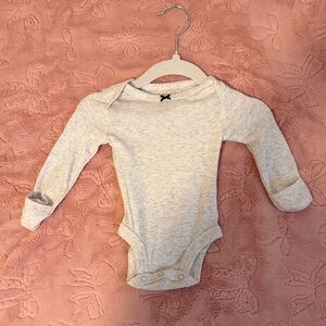 Carter's Light Gray Long Sleeve Bodysuit